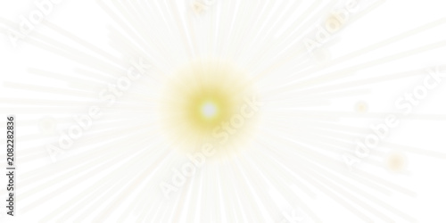 Radiant light effect with glowing sun rays on a transparent background