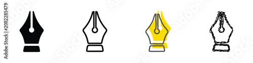 Fotografi Explore a collection of sleek ink pen nib icons showcasing different styles and