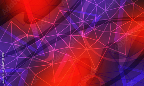 Abstract digital network connection with geometric triangle mesh background. Template for Illustration, Banner, background, and etc.