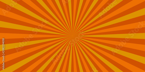 Foto Radiant Orange Burst An abstract radial burst pattern in warm shades of orange and yellow, reminiscent of a sunburst or vintage comic book design