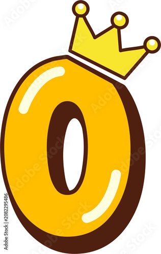 Quadro su tela Crown Number Zero 0 Sticker