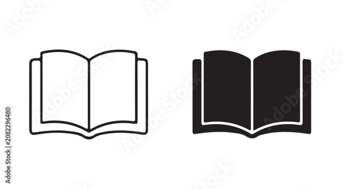Minimal Open Book Icon – Reading and Knowledge Vector Illustration