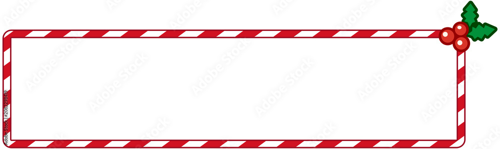 Fototapeta premium Christmas Candy Stripe Frame