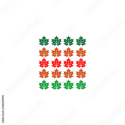 Colorful Maple Leaf Pattern Background, Autumn Foliage Seamless Nature Vector Illustration
