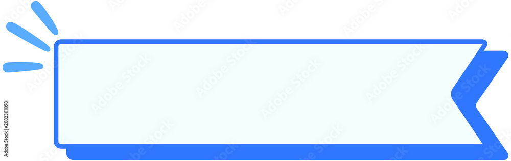 Fototapeta premium Blue Ribbon Banner Attention Text Frame