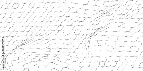Abstract Dotted Geometric Wave Pattern Seamless Background Texture For Modern Design Projects
