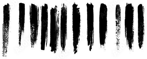 Photos Long grunge brush strokes, lines, ink smudges, hand-drawn scribble shapes