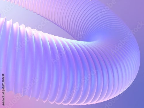近未来テクノロジーを象徴する発光サークルの3DCGイラスト