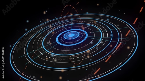 futuristic hud circular sci-fi interface radar element