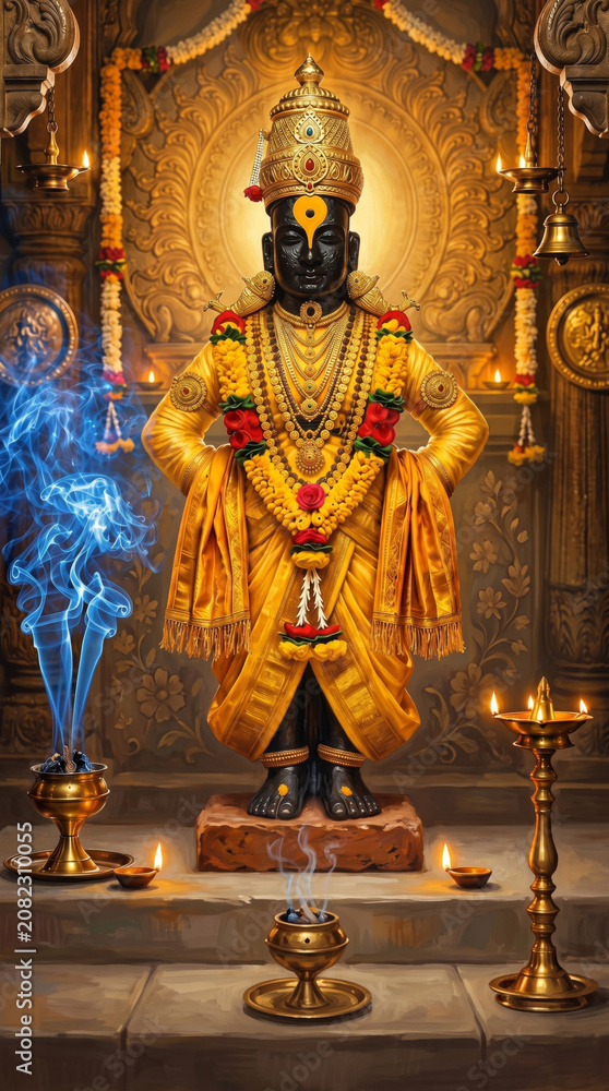 Obraz premium Vitthal | Ashadhi ekadashi | Ekadashi | vithhal rakumini |lord vitthal | pandharpur 