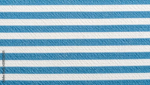 Blue and white striped fabric showing woven texture background