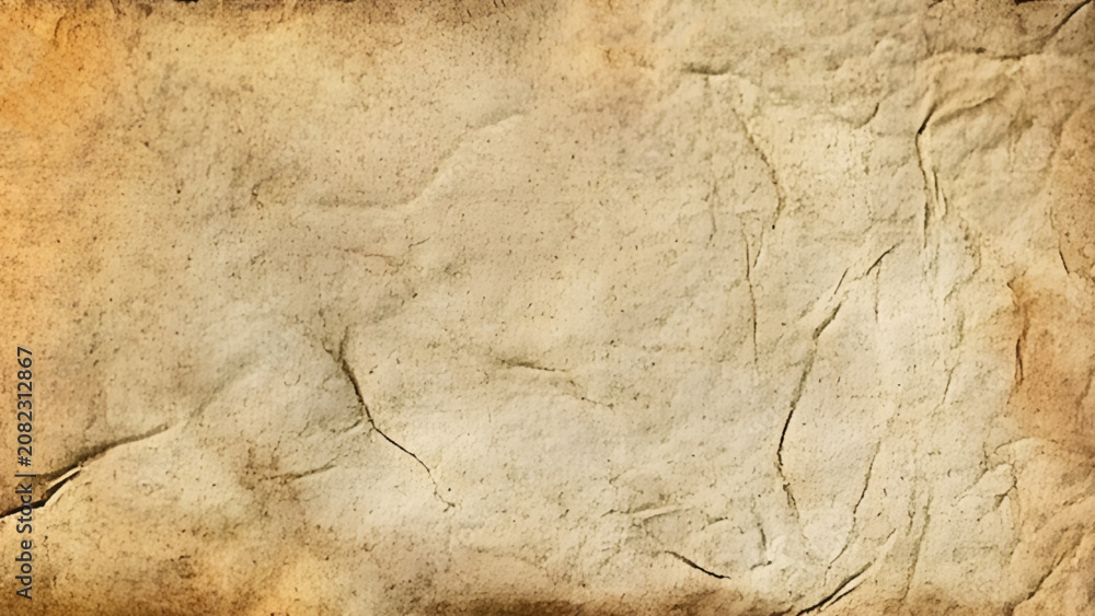 Fototapeta premium Distressed medieval scroll texture background overlay