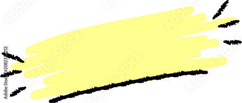 Hand Drawn Yellow Marker Highlight Stroke