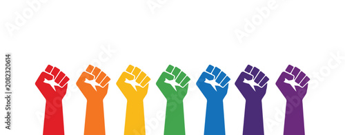 Photos Raised fist icons representing unity solidarity empowerment diversity and social