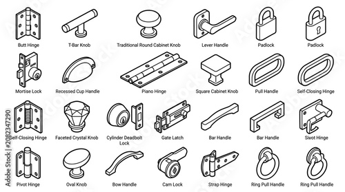 Isometric Hardware Icons Set
