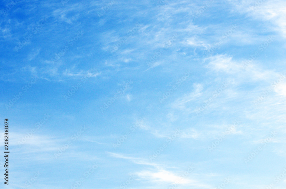 Obraz premium Blue sky and white clouds.