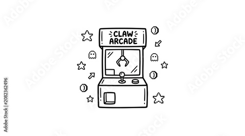 Claw arcade machine game console.