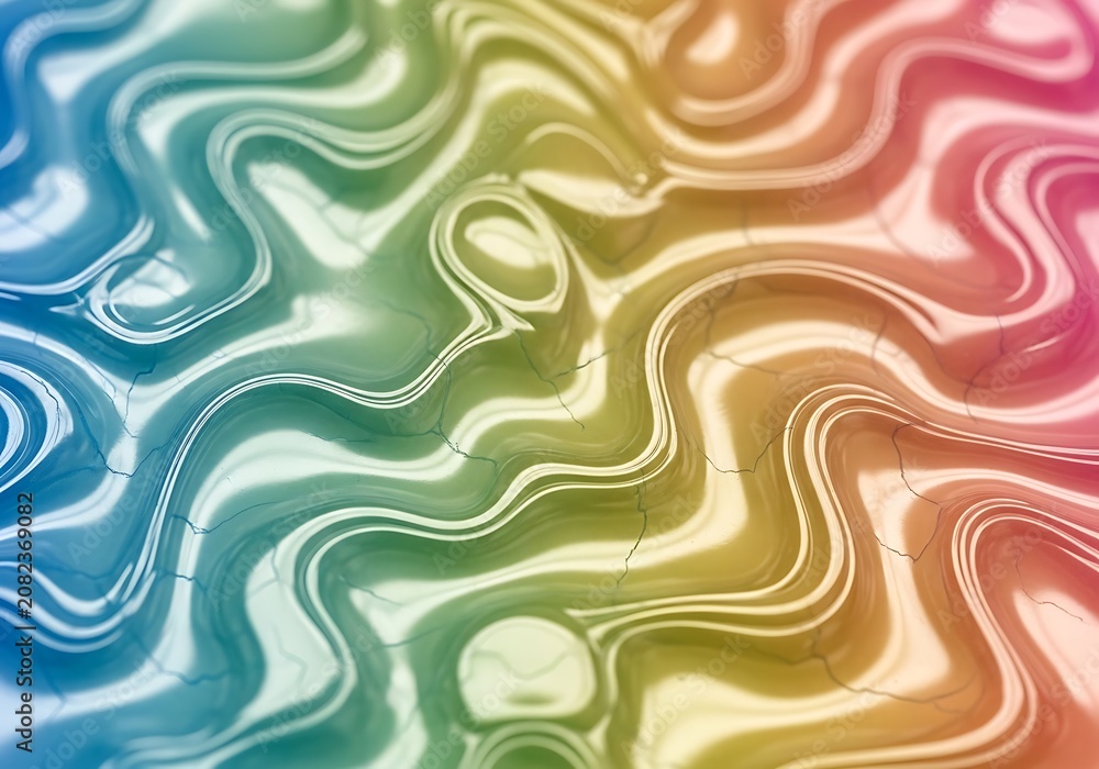 Obraz premium Vibrant rainbow colored abstract swirl pattern design element multicolor background