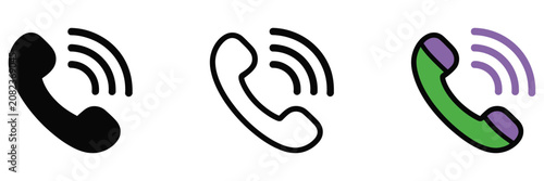 Fotografie Phone Call Featuring Telephone Receiver, Voice Communication, Contact Support an