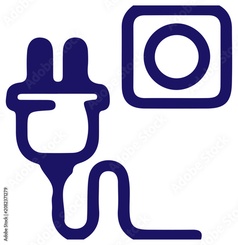 plug  simple icon. Vector ICON all icon Viktor	
