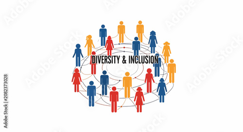 Bild auf Leinwand Diverse group of people embracing unity and inclusion.