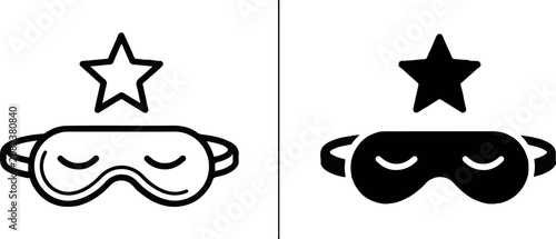 Foto Sleep eye mask with a star icon depicting peaceful rest and deep night sleep rel