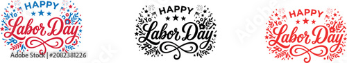 Happy labor day greetings and celebrations patriotic holiday