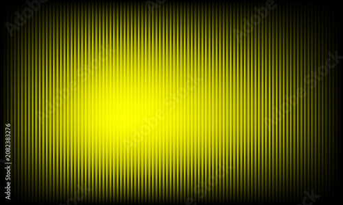 Yellow Gradient Vertical Stripes Background With Dark Vignette Effect vector illustration