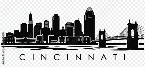 Foto Cincinnati skyline silhouette