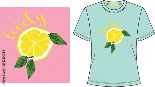 T-shirt technical drawing hand drawn lemon fresh summer prints, lemon illustration t shirt design, Abstract botanical art background vector
Summer lemon thirt prints. Mediterranean tile background.