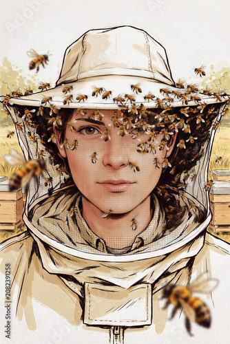 beekeeper at work