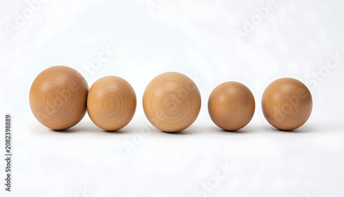 Wooden Spheres – Size Progression in Natural Light