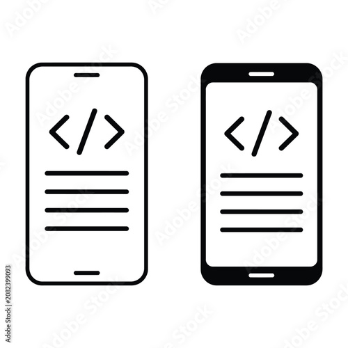 Minimalist smartphone UI design illustration