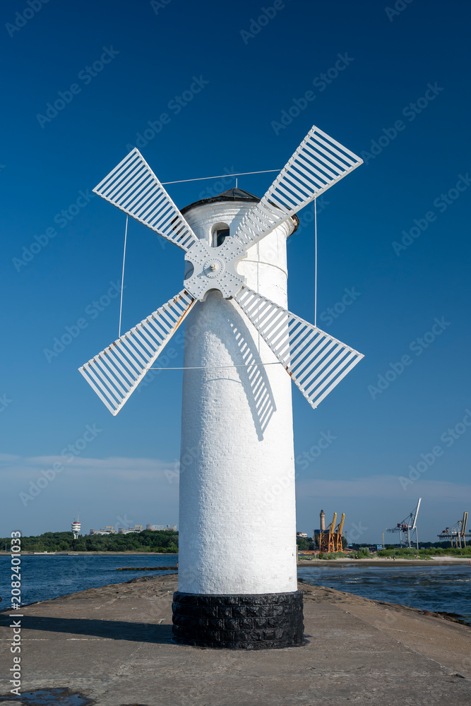 Fototapeta premium Stawa Mlyny - an iconic navigation mark and the official symbol of Swinoujscie, Poland