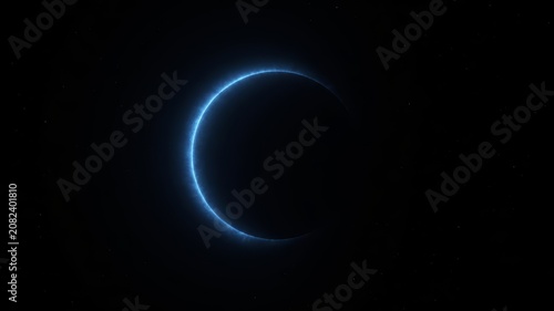 Celestial glow against starry void - mystical, serene, space-themed