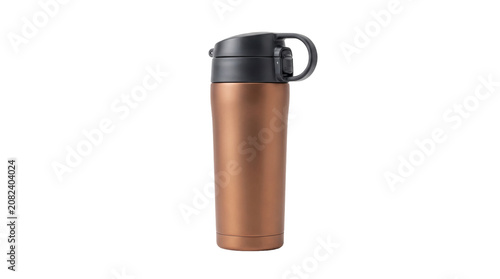 Brown Metal Insulated Water Bottle.