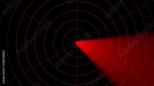 red cyber sweeping radar navigation surveillance tracking sonar scanning overlay