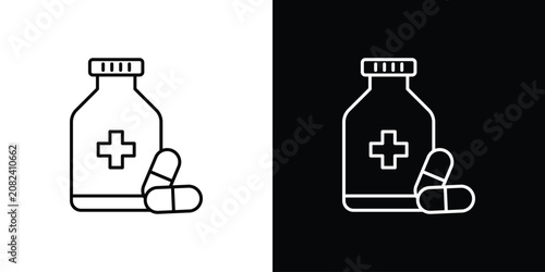 Quadro su tela Supplement icon line drawings pack