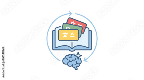 Tableau sur toile Language Translation Learning Icon
