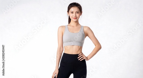 Fitness Fashion Gray Sports Bra Outfit