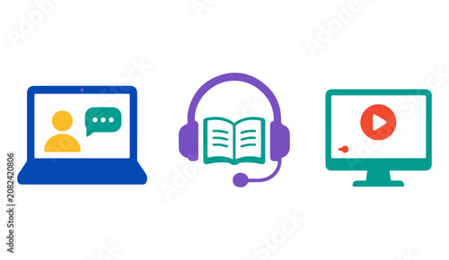 Φωτογραφία Online Learning color set