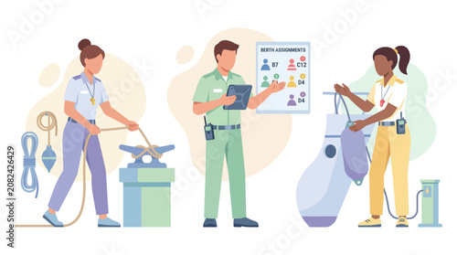 Valokuva Security personnel training, teamwork, safety, and operational readiness illustration
