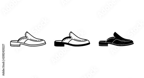 Foto Sleek Mule Loafers, Modern Slip-On Shoes, Classic Footwear Icons, Versatile Fash