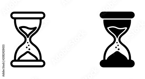 Hourglass Icons, Time Concept, Sand Timer Symbols, Countdown Graphic Resources