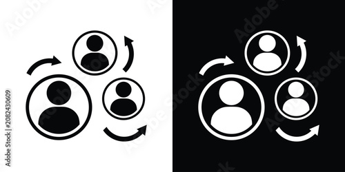 Photos Team substitution and human resources rotation icon