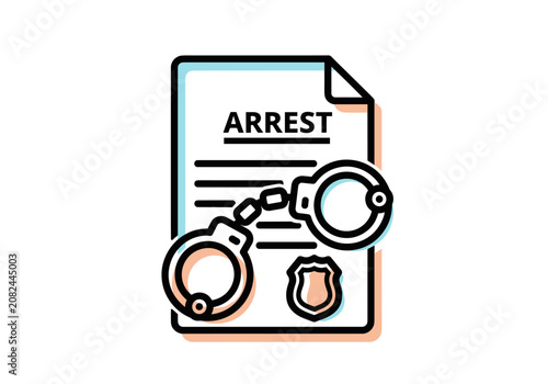 Police Report, Minimal Design, Vector Illustration, Digital Graphic Design