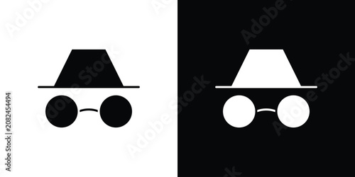Fotografie Incognito icon simple logo set