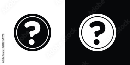 Bild auf Leinwand Interrogation icon simple logo set