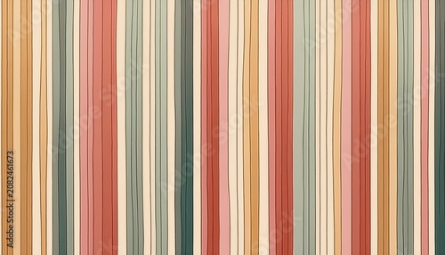 Boho Hand Drawn Stripes Seamless Pattern Vertical Lines Pastel Color Paper Scandinavian Background