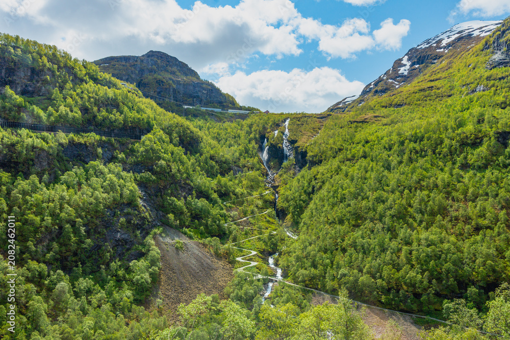 Αυτοκόλλητο Norway ecotourism attraction, Myrdalsvingane, has engineering feat the Rallerveg